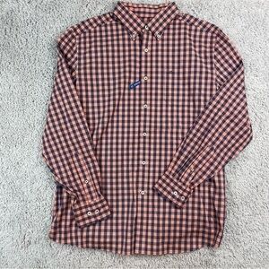 Southern Tide Shirt Mens Large Skipjack Danforth Heather Gingham Sport Plaid